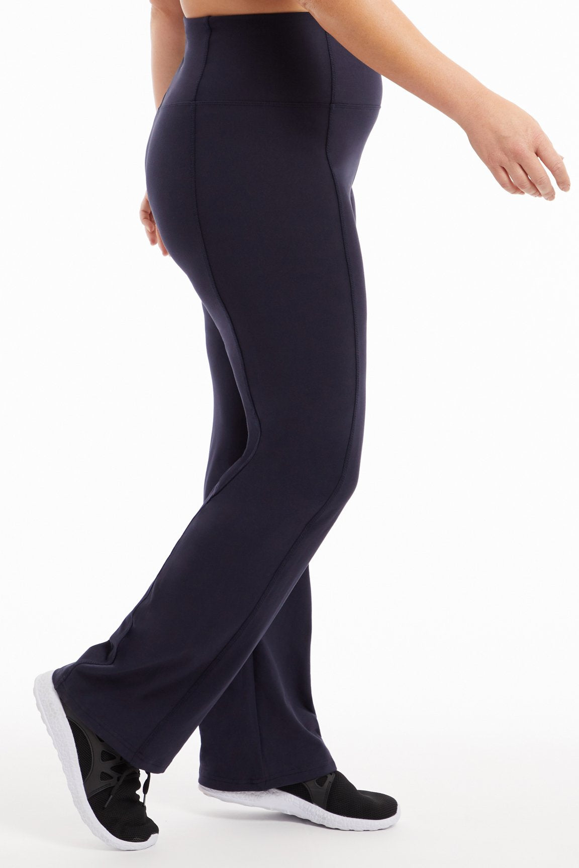 MRULIC yoga pants Stretch Yoga Mesh High Women's Waist Pants Stitching  Shorts Yoga Pants Black + L 