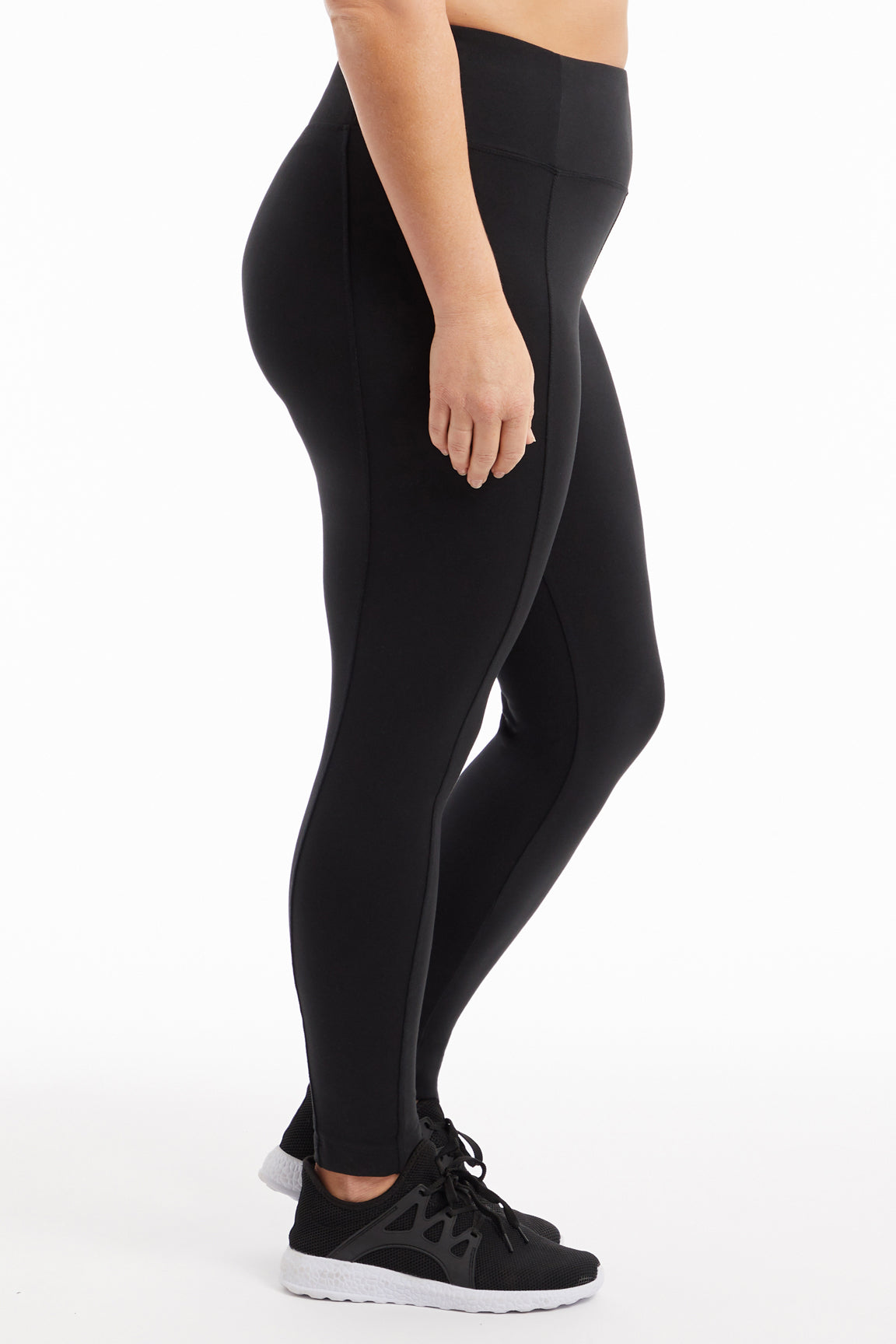 Womens Leggings Ladies LINED Black Tummy Control High Waist Size NEW Plain  LOT