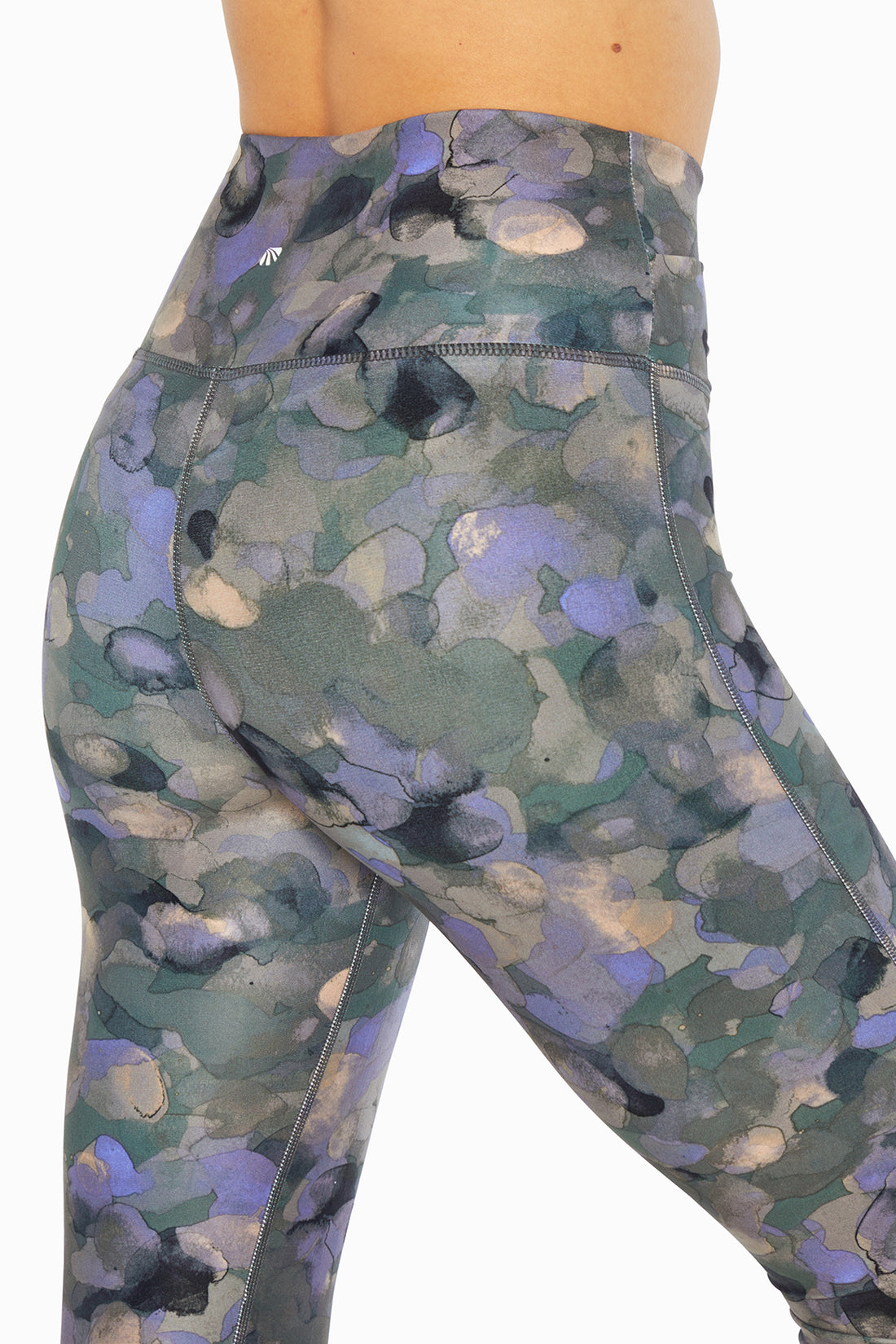 Buy MARIKA Charcoal & Blue Camouflage Print Capri Legging - Large
