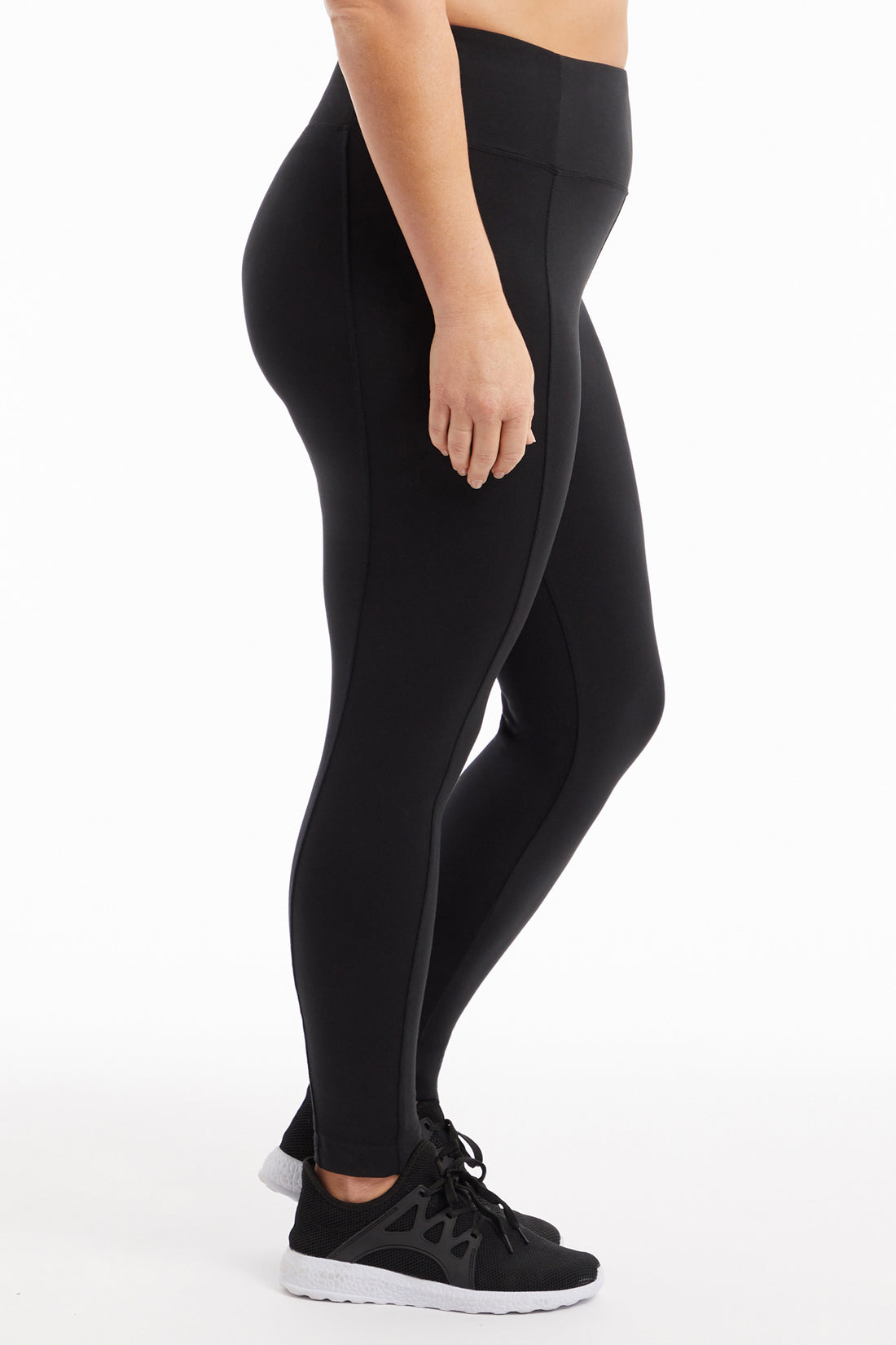Marsha- Plus Size Performance Capris Black