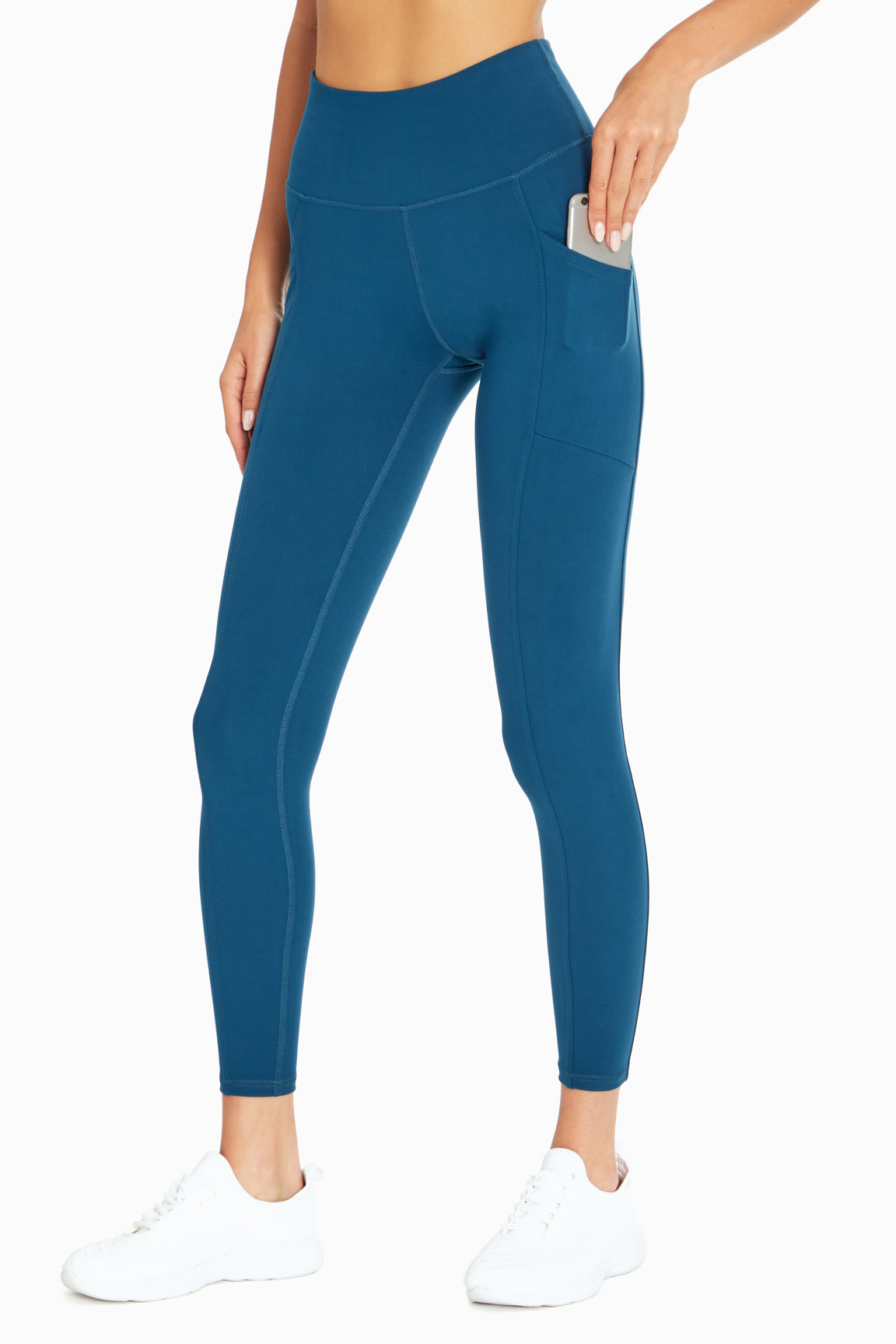Marika High Rise Pocket Ankle Legging with Tummy Control and  Moisture-Wicking Fabric